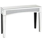 KONSOLENTISCH in Glas, Holzwerkstoff   120,5/81/35,5 cm  - Silberfarben, Trend, Glas/Holzwerkstoff (120,5/81/35,5cm) - Xora