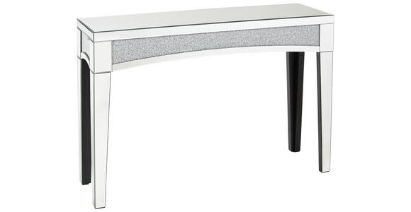 KONSOLENTISCH in Glas, Holzwerkstoff   120,5/81/35,5 cm  - Silberfarben, Trend, Glas/Holzwerkstoff (120,5/81/35,5cm) - Xora