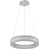 LED-HÄNGELEUCHTE 50/120 cm  - Chromfarben, KONVENTIONELL, Glas/Metall (50/120cm) - Glandor