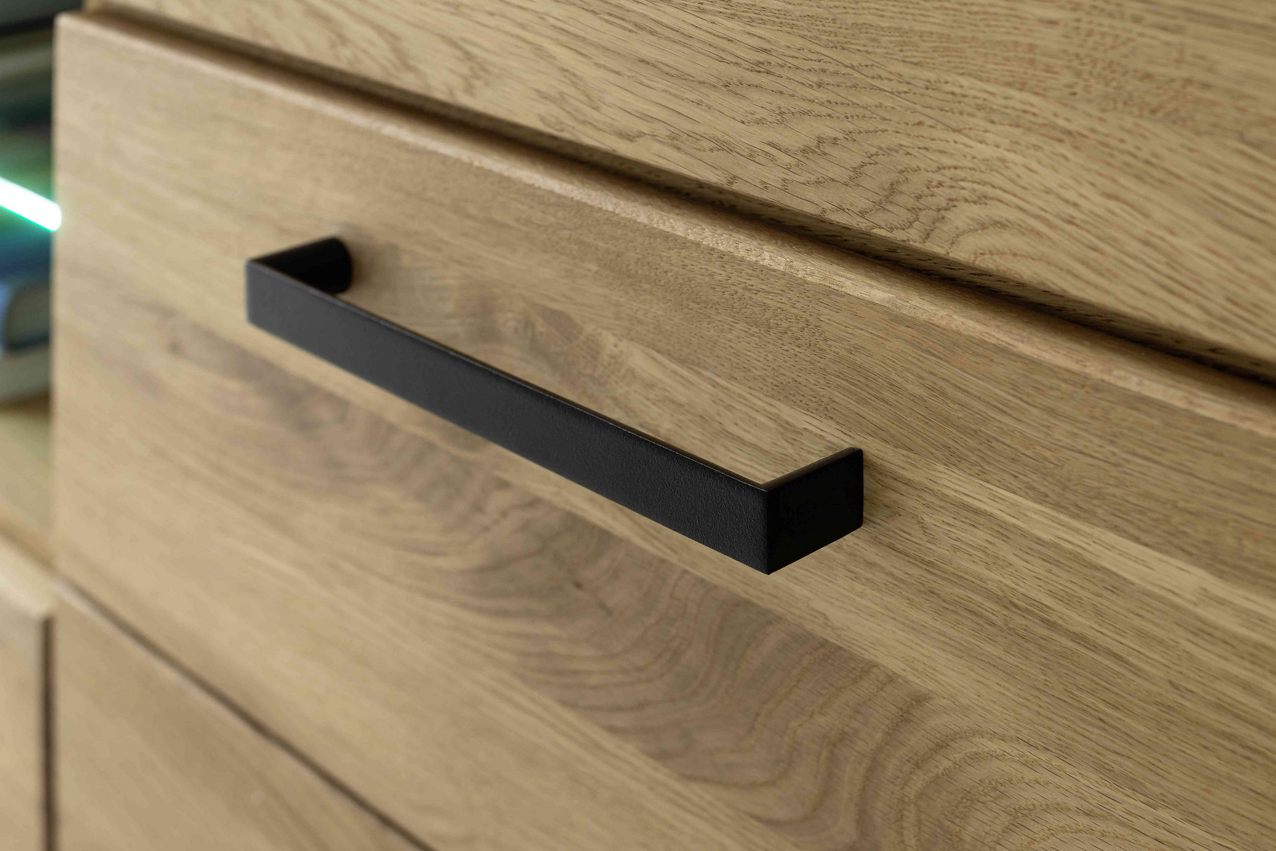 Thumbnail - Carryhome Highboard, Wildeiche, Metall, Wildeiche, massiv, 6 Fächer, 3 Schublade(n) Schubladen, 172x140x45 cm, Typenausw...