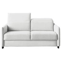 SCHLAFSOFA Cord, Velours Creme Typenauswahl, Fussart wählbar, Stoffauswahl, Armteilvarianten, Hocker erhältlich, Armteil links, Armteil rechts  - Creme/Schwarz, Konventionell, Textil/Metall (188/84-105/100cm) - Bali