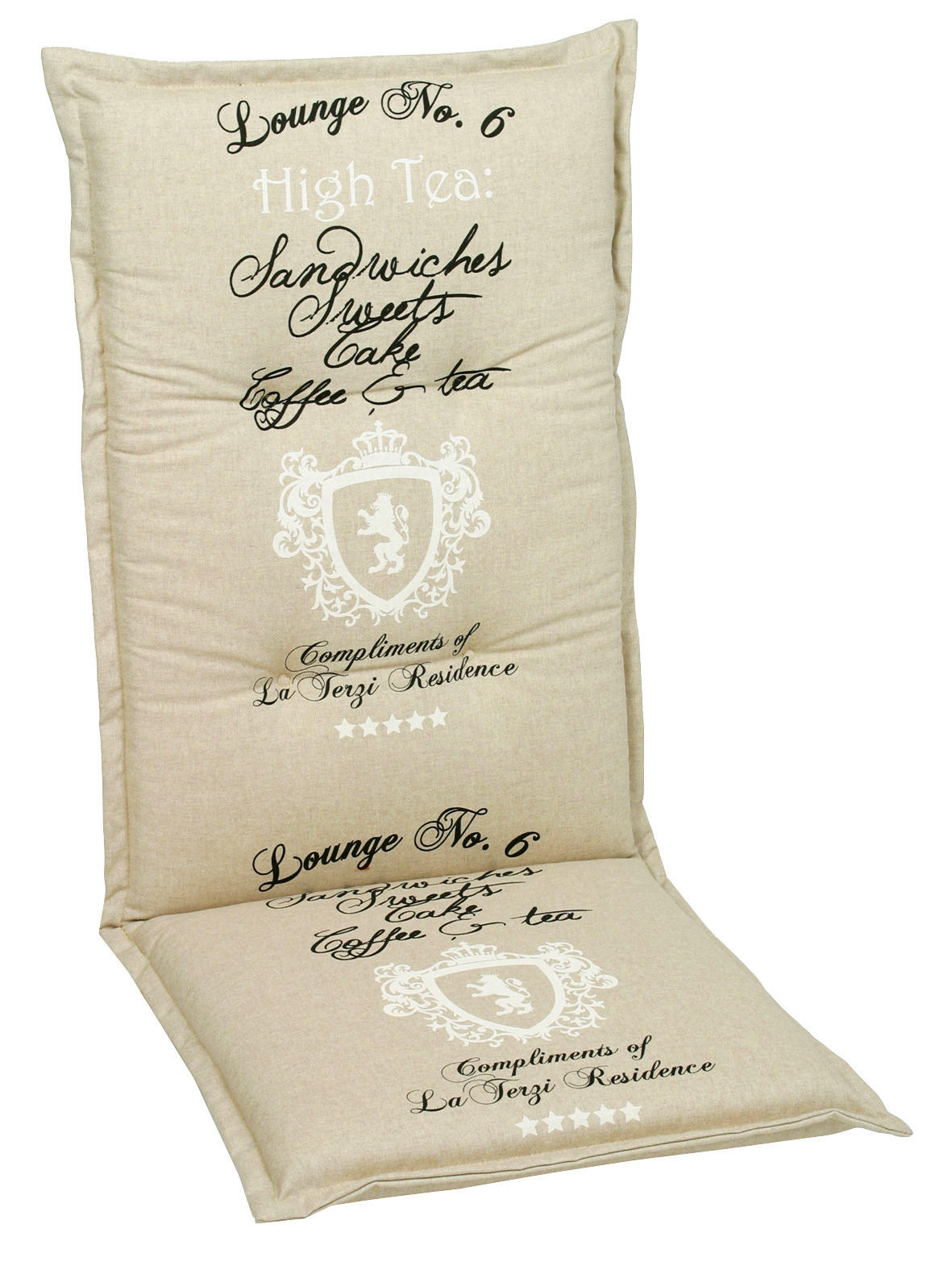 SZÉKPÁRNA natúr felirat  - natúr, Design, textil (50/7/120cm)