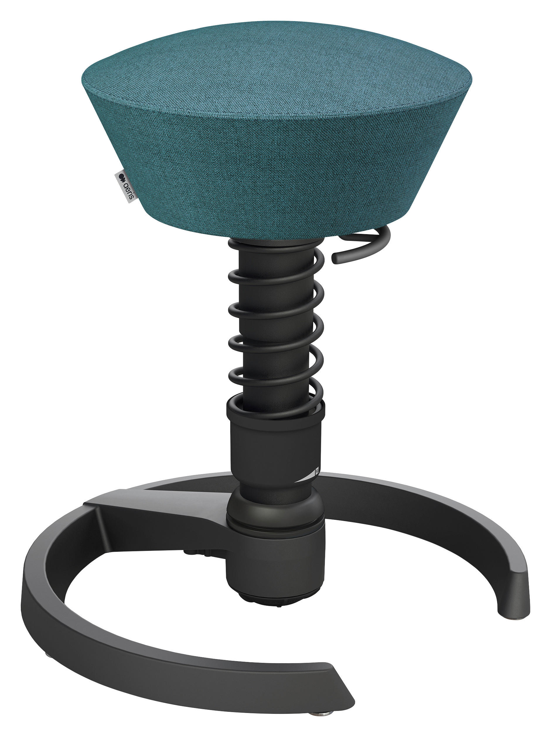 BÜROHOCKER 55/45,66/55 cm  - Petrol/Schwarz, Basics, Textil/Metall (55/45,66/55cm) - Aeris