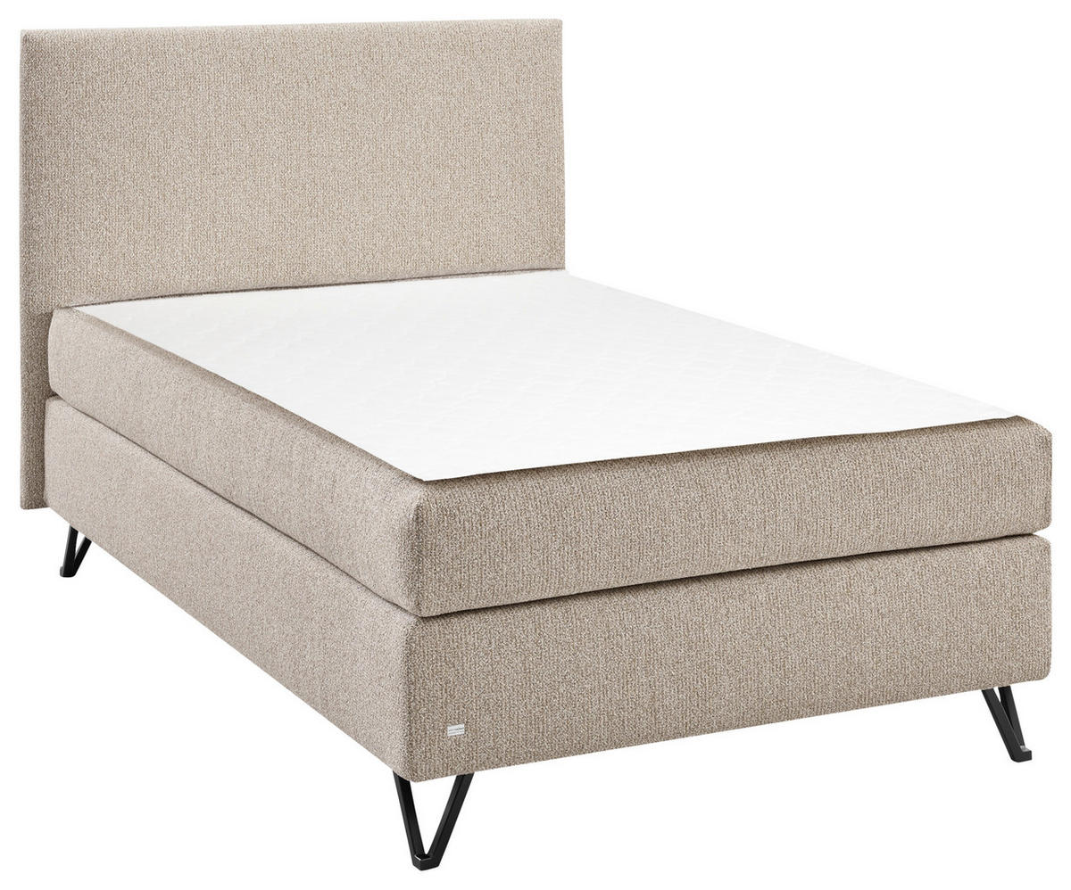 BOXSPRINGBETT 120/200 cm  in Beige  - Beige/Schwarz, Design, Textil/Metall (120/200cm) - RUF Betten