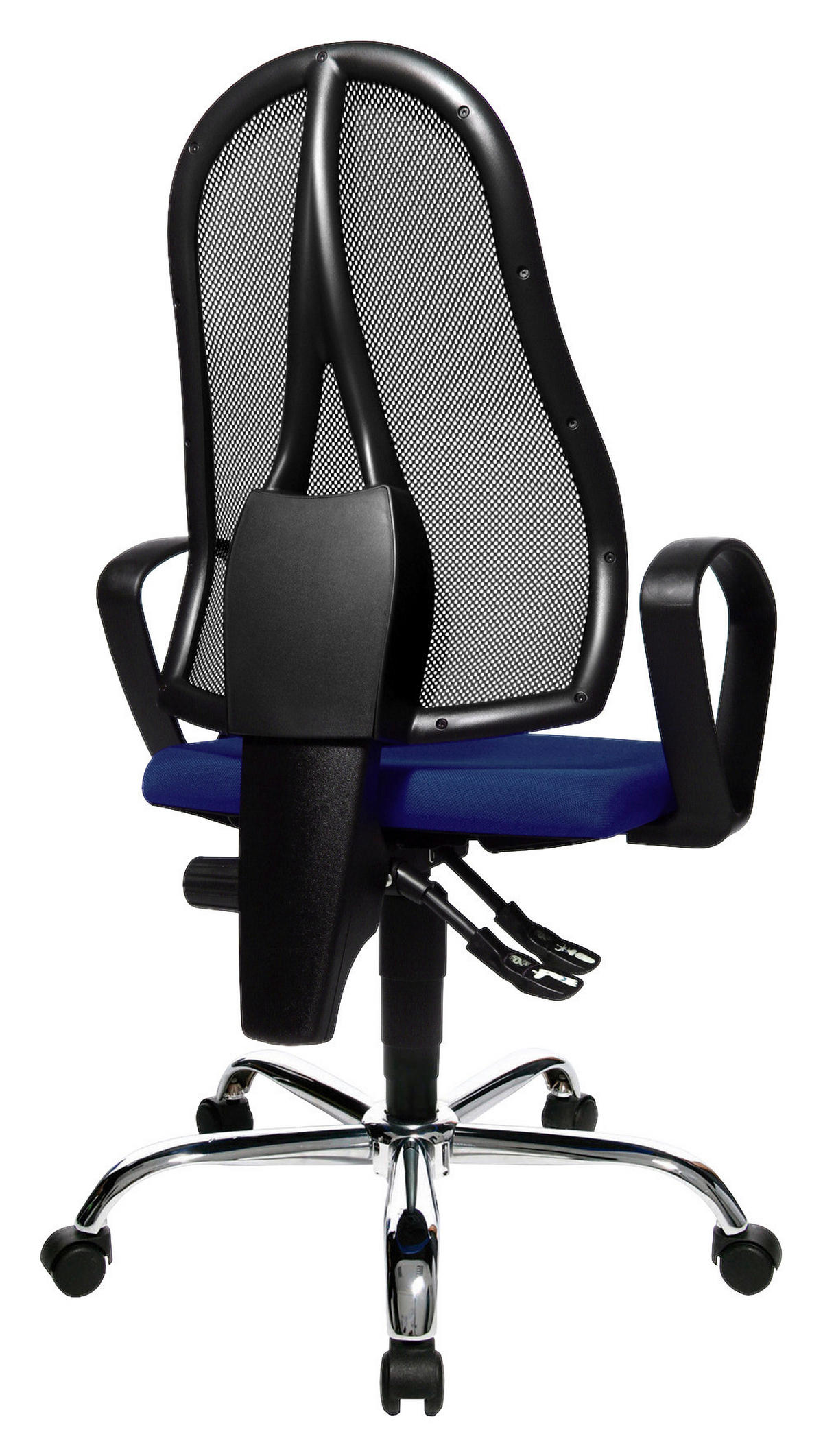 DREHSTUHL Netz Blau, Schwarz  - Blau/Schwarz, Design, Kunststoff/Textil (48/103-111/48cm) - Topstar
