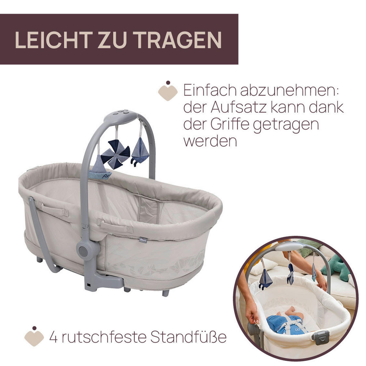STUBENWAGEN BABY HUG PRO   - Beige, Basics (85/60/88-122cm) - Chicco