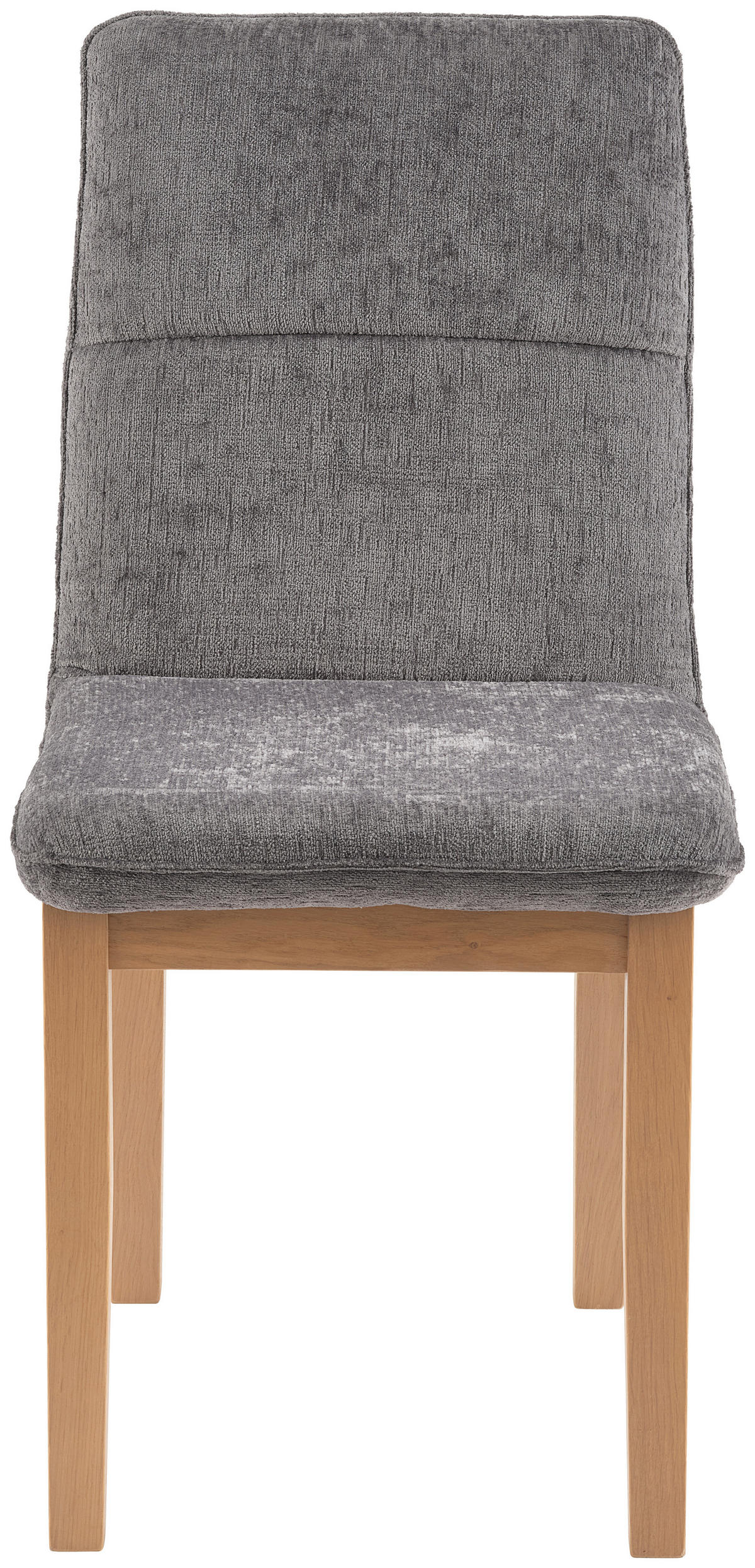 STUHL Webstoff Anthrazit Eiche vollmassiv  - Eichefarben/Anthrazit, KONVENTIONELL, Holz/Textil (47/91/44cm) - James Wood