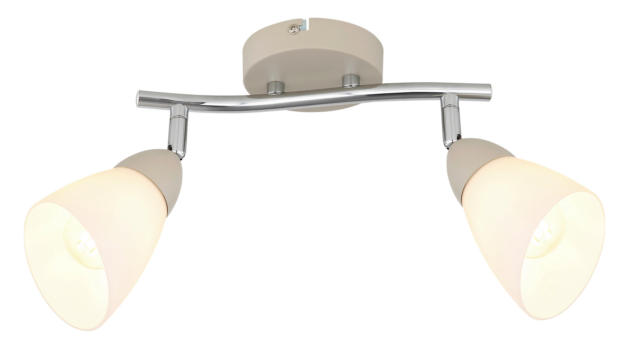 STRAHLER Paula 25/10/21 cm  - Sandfarben/Chromfarben, Design, Glas/Metall (25/10/21cm) - Globo