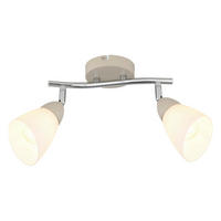 STRAHLER Paula 25/10/21 cm  - Sandfarben/Chromfarben, Design, Glas/Metall (25/10/21cm) - Globo