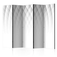 SKÄRMVÄGG  i trä, plast, textil  vit, ljusgrå  - vit/ljusgrå, Basics, trä/textil (225/172/3cm) - artgeist