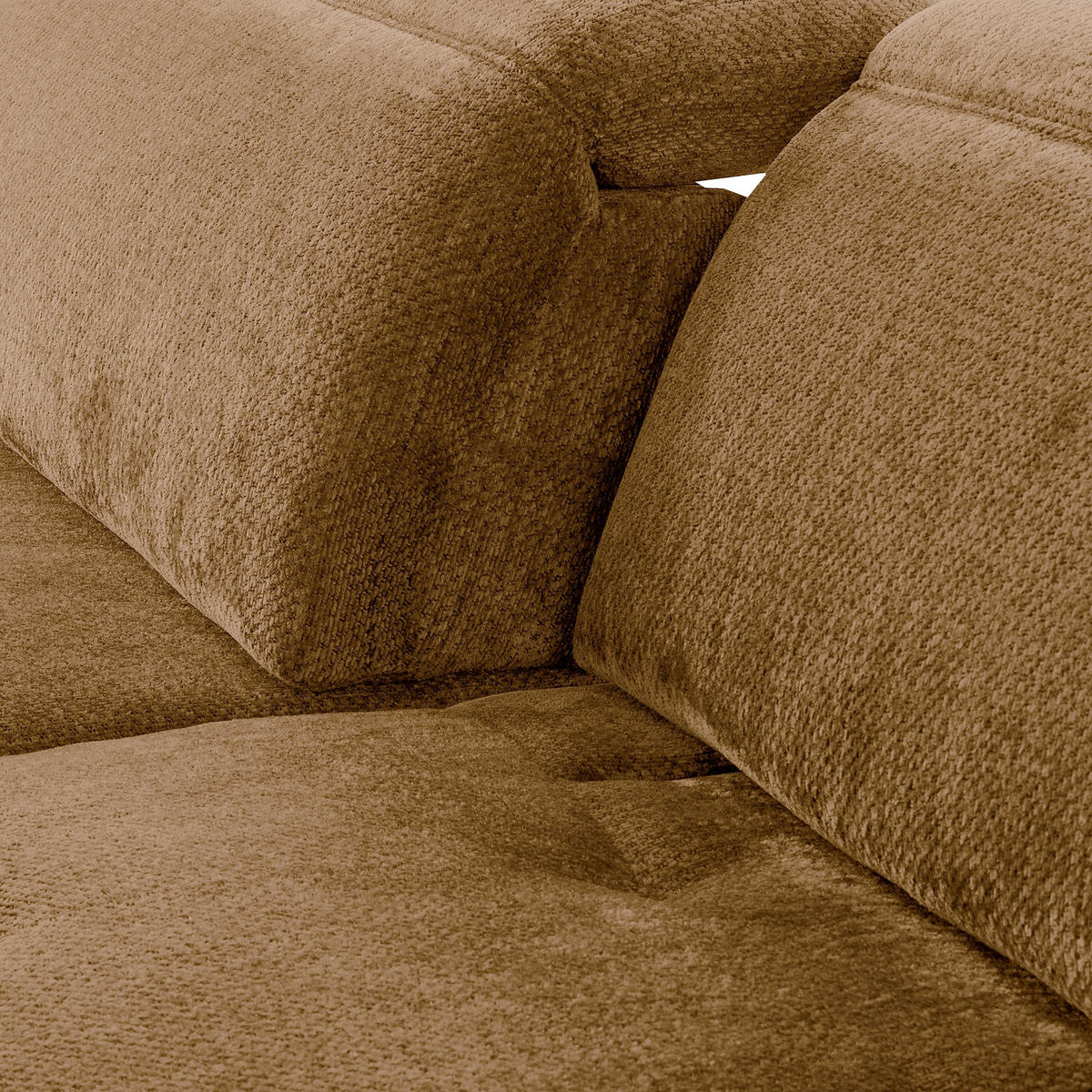 ECKSOFA  Webstoff Rostfarben  - Rostfarben/Schwarz, Design, Textil/Metall (268/195cm) - Livetastic