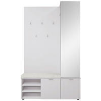 GARDEROBE 120/201/38 cm  - Weiss, Design, Holzwerkstoff (120/201/38cm) - Livetastic
