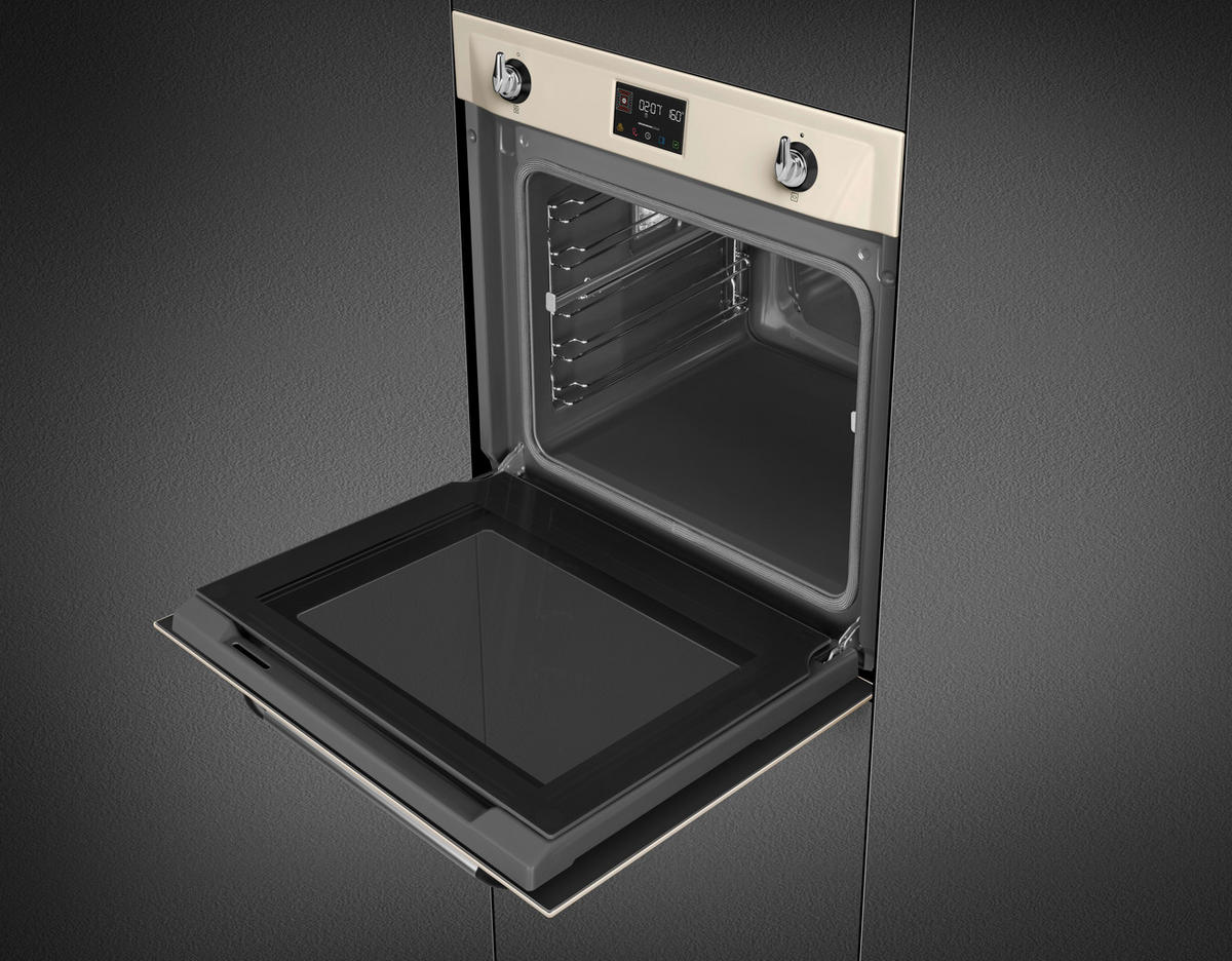 EINBAUBACKOFEN SOP6902S2PP  - Creme, Basics, Glas/Metall (59,7/59,2/54,8cm) - SMEG