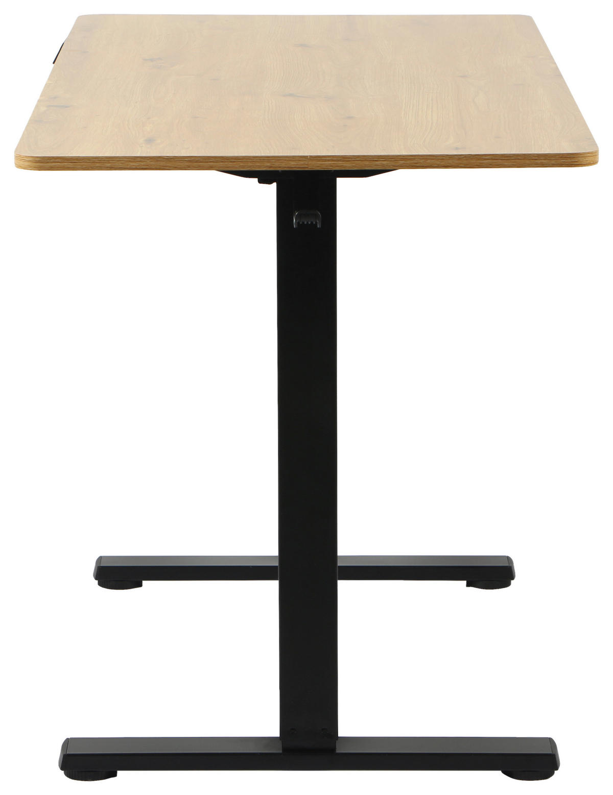 PÍSACÍ STÔL, čierna, farba duba, 120/60/73-118 cm - čierna/farba duba, Design, kov/kompozitné drevo (120/60/73-118cm) - Carryhome