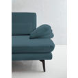 3-SITZER-SOFA in Leder Blau  - Blau/Schwarz, Design, Leder/Metall (222/86/104cm) - Dieter Knoll