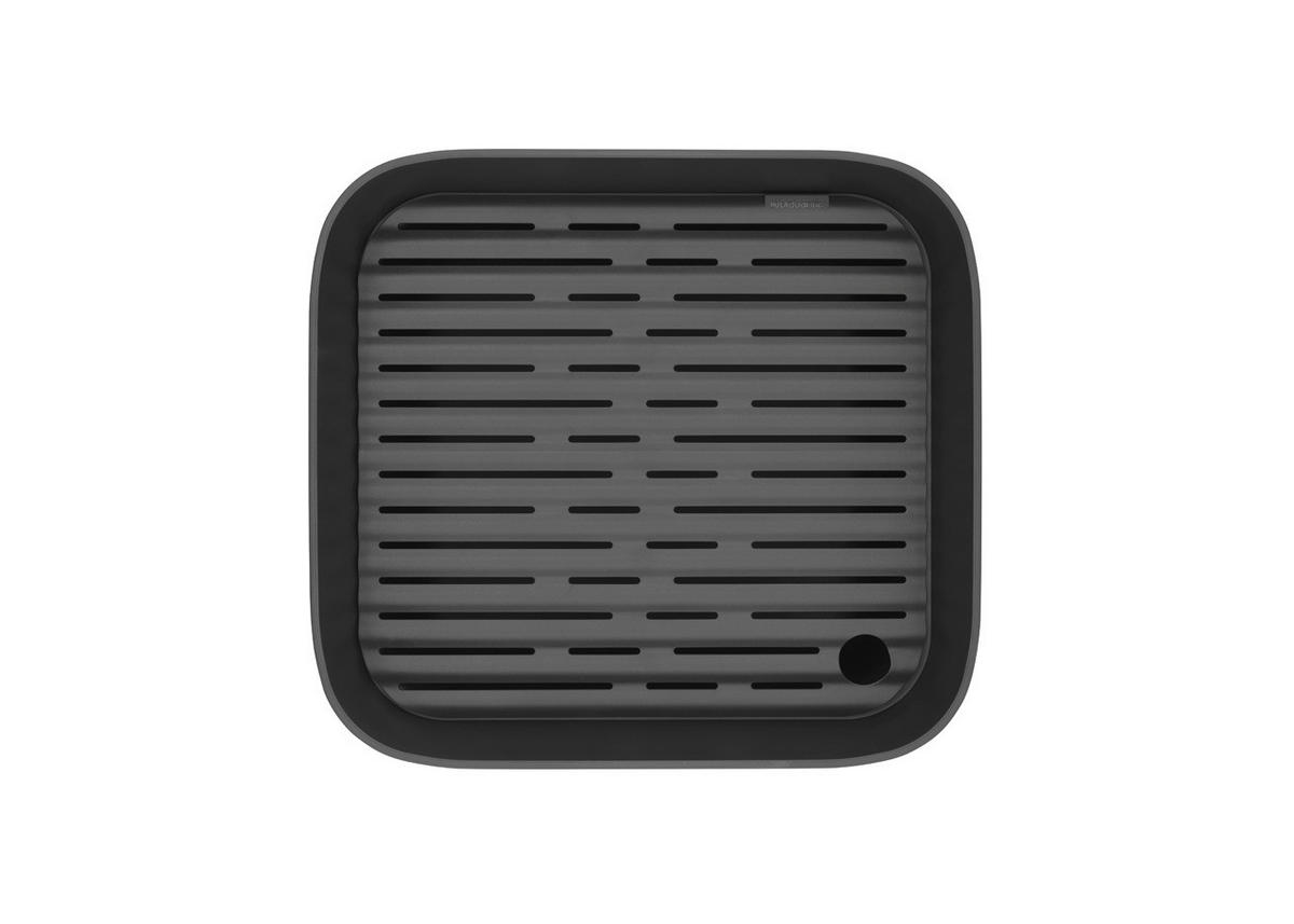 Diskbalja med Torkbricka  - mörkgrå, Basics, plast (37,4/34,4/16,1cm) - Brabantia