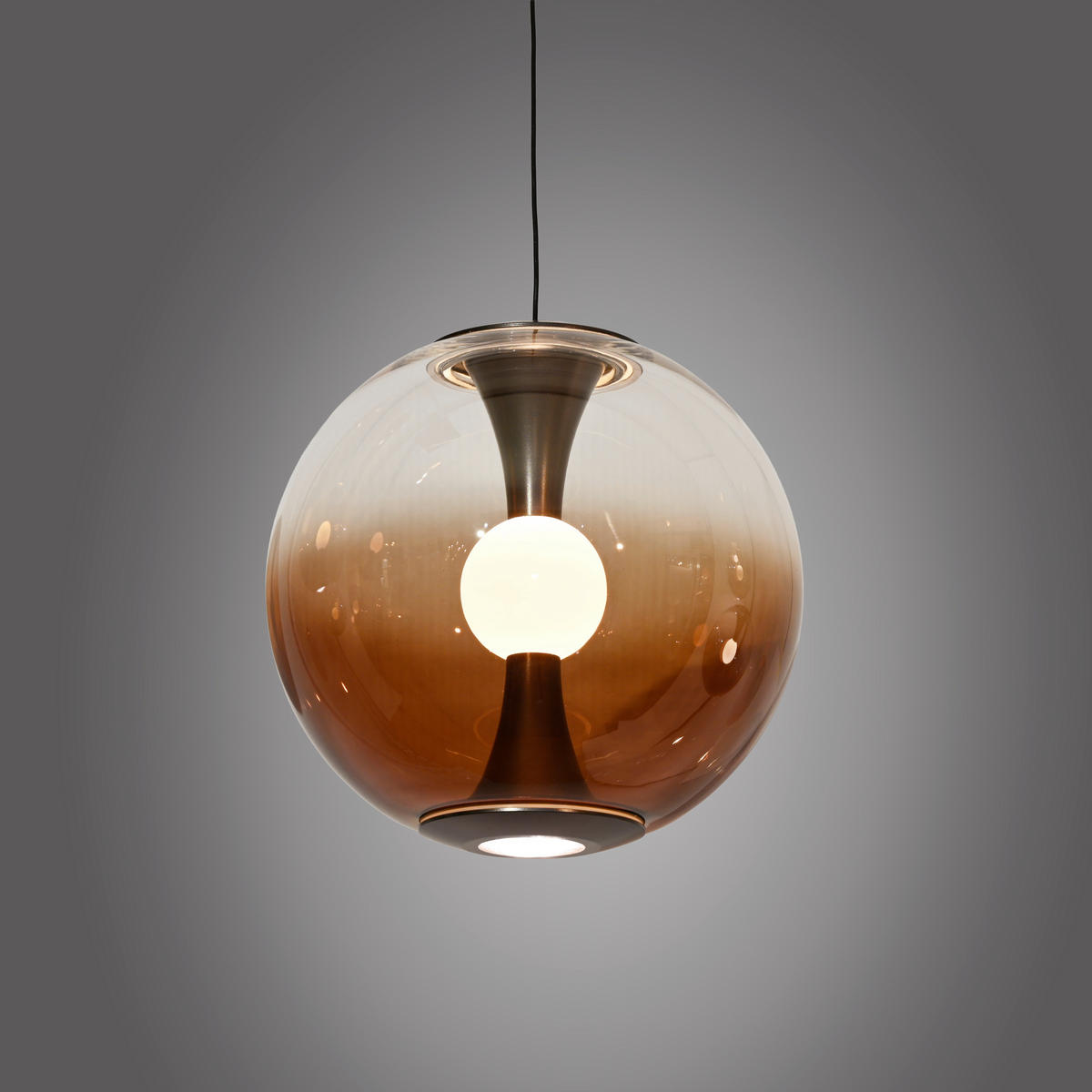 LED-PENDELLEUCHTE PURE Base-Glow 20/20/150 cm   - Hellbraun, MODERN, Glas/Kunststoff (20/20/150cm) - Neuhaus PURE