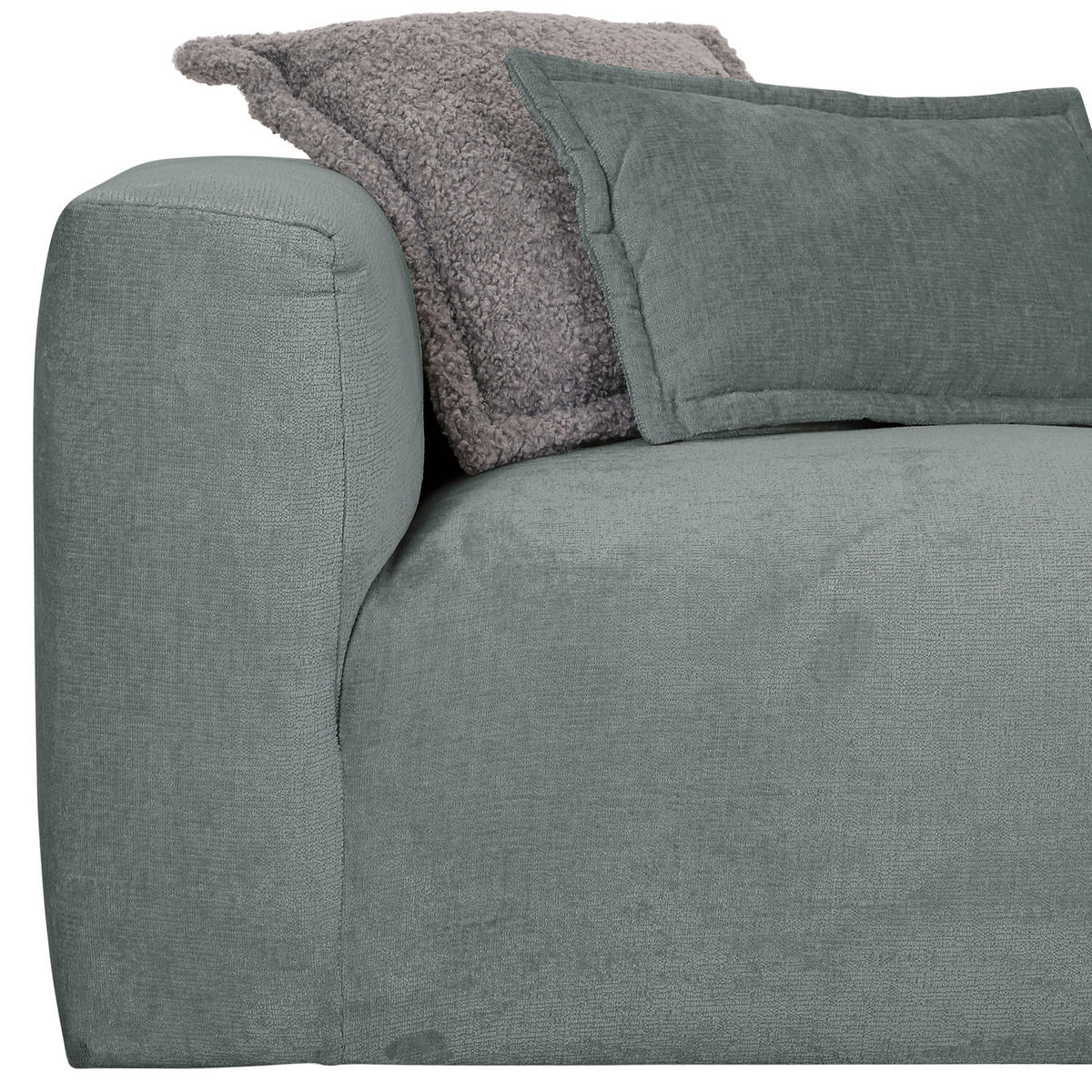 ECKSOFA in Chenille Hellblau  - Schwarz/Hellblau, Design, Kunststoff/Textil (280/175cm) - Landscape