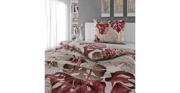 BETTWÄSCHE CUBY Satin 140/200 cm  - Bordeaux, KONVENTIONELL, Textil (140/200cm) - Novel