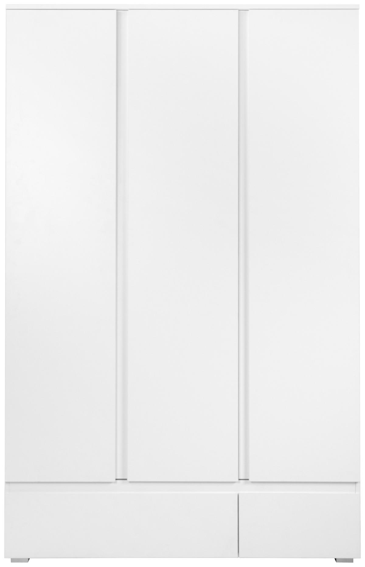 DREHTÜRENSCHRANK 3-türig Weiß  - Weiß, Basics, Holzwerkstoff (120/191/55cm) - MID.YOU