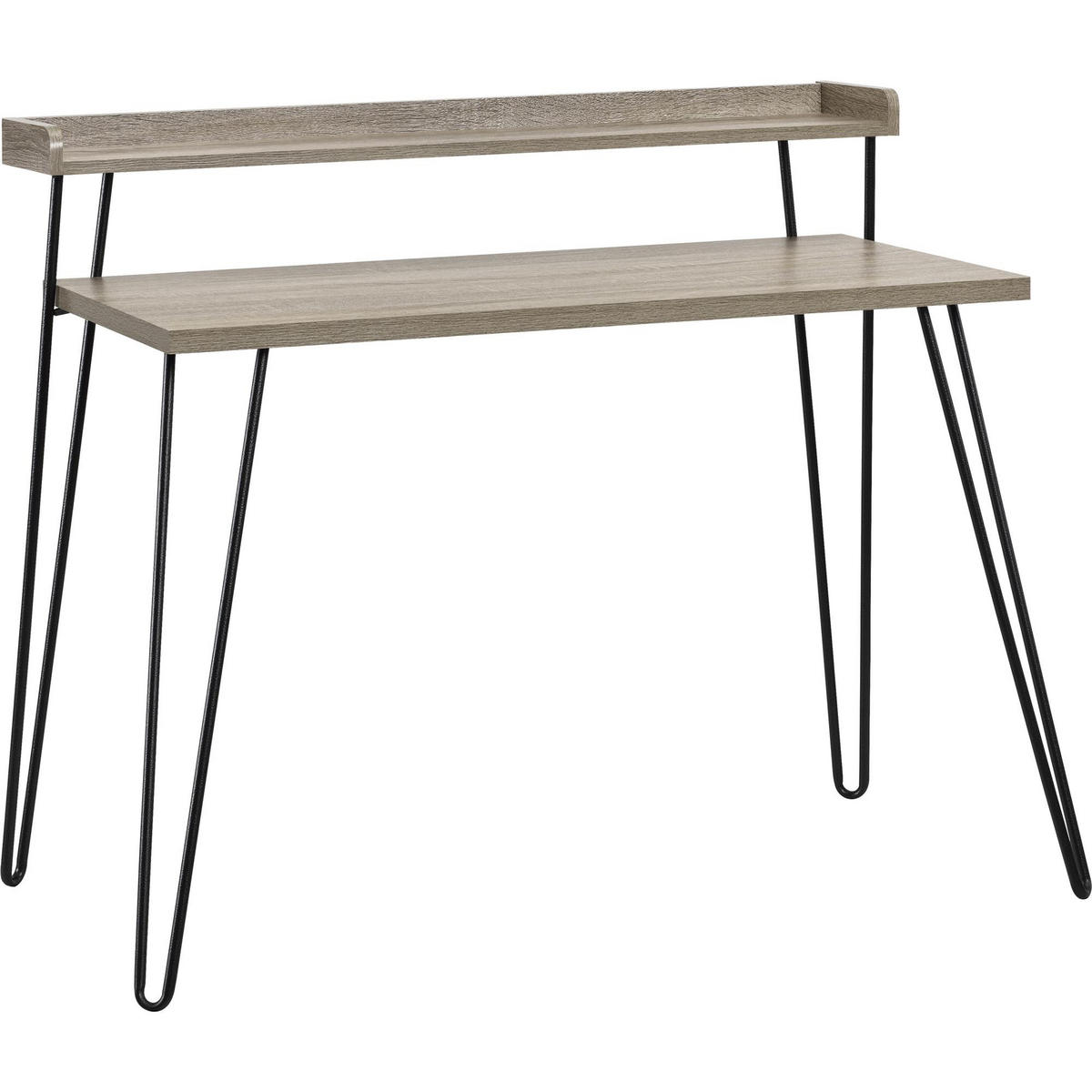 SCHREIBTISCH 112/89/60 cm  in Grau  - Schwarz/Grau, Design, Papier/Metall (112/89/60cm) - MID.YOU
