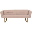 SITZBANK 224/91/69 cm Flachgewebe Hellrosa massiv Holz  - Eichefarben/Hellrosa, Design, Holz/Textil (224/91/69cm) - Valnatura