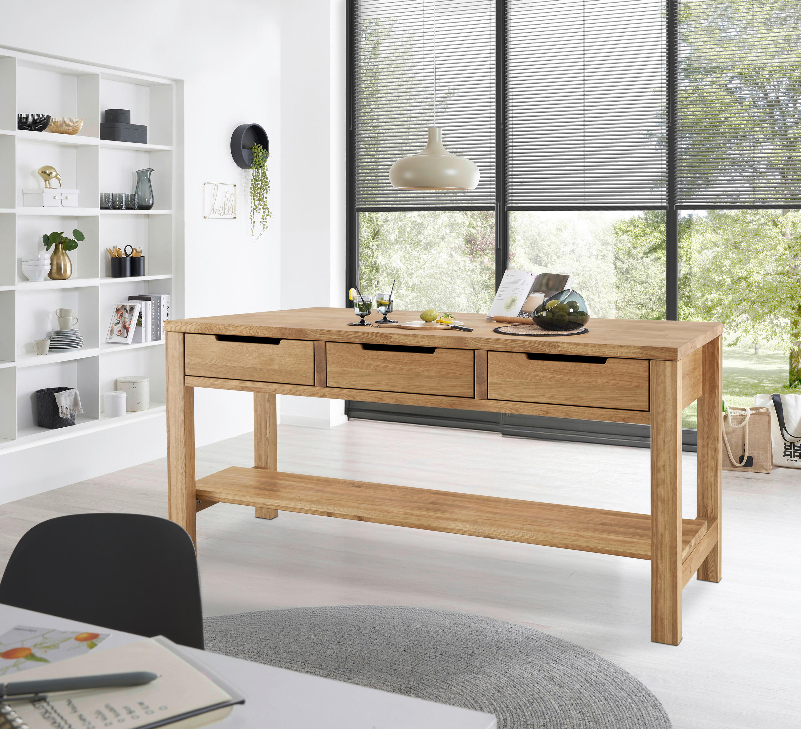 Kücheninsel Ponza Eichefarben B: 180 cm