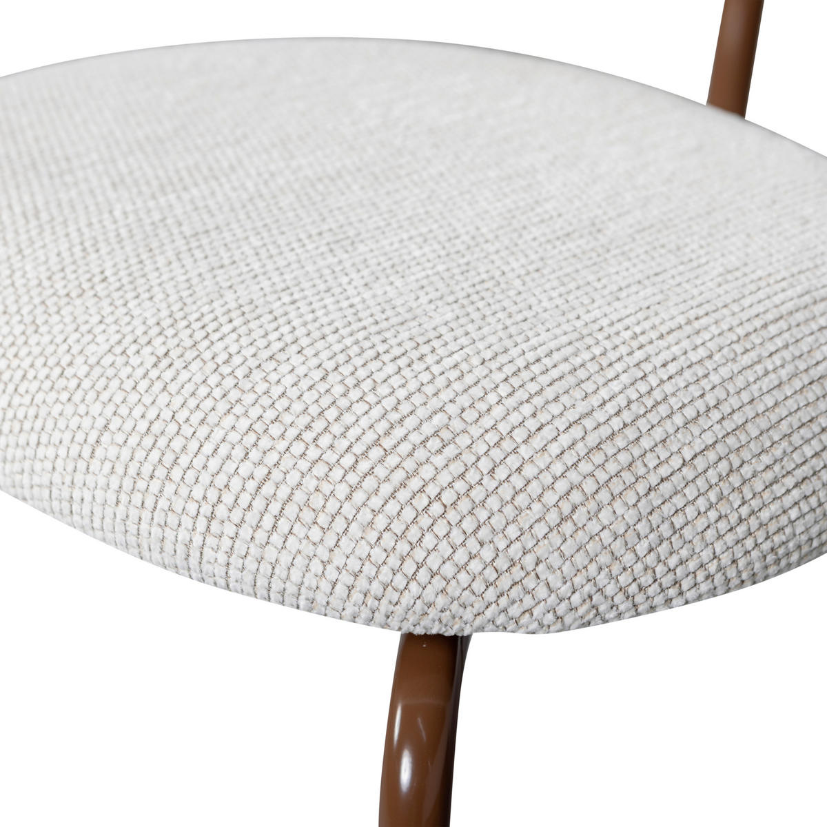 STUHL-SET 2 Stück  in Eisen Webstoff  - Braun/Weiß, MODERN, Textil/Metall (48/75/53cm) - Livetastic