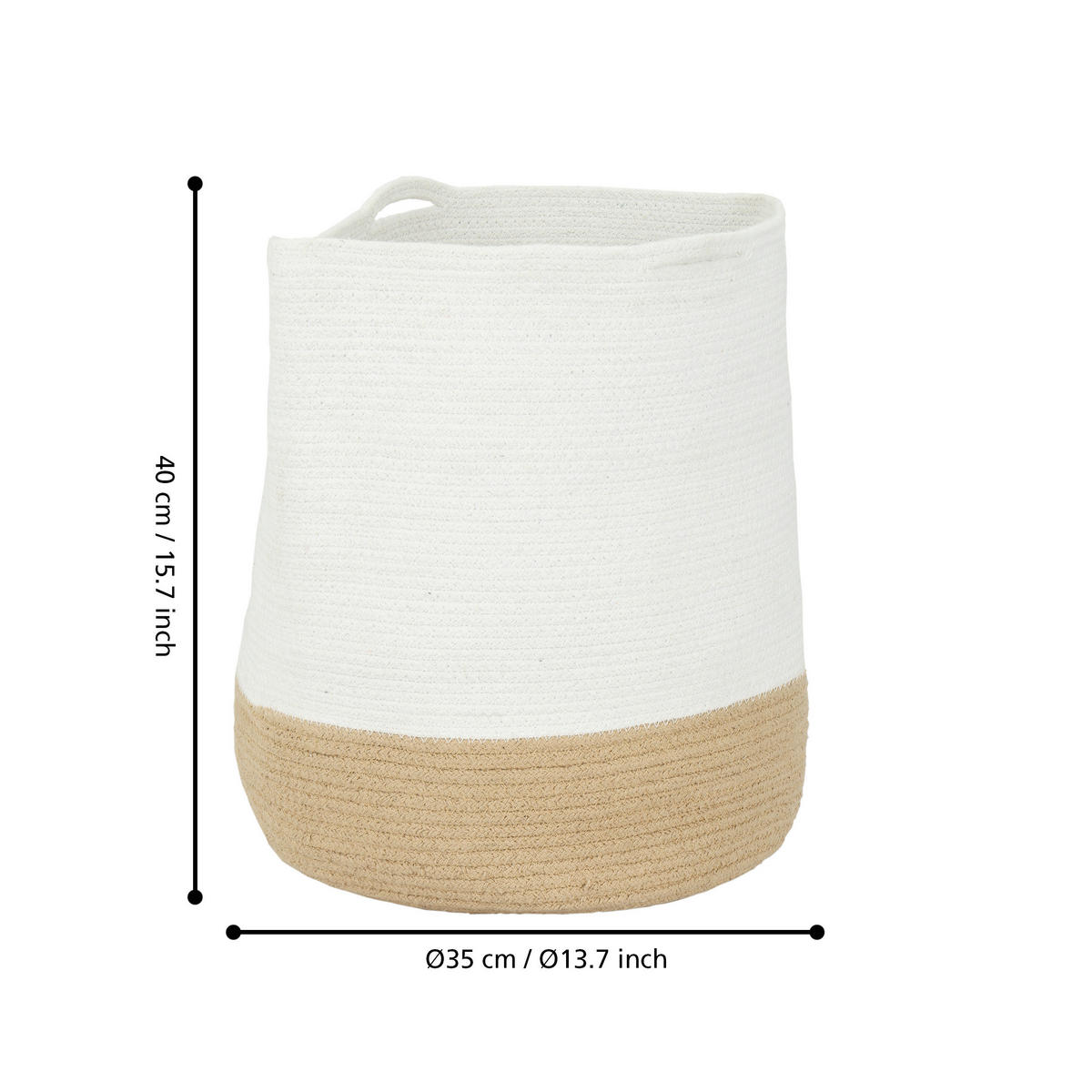 BOX  35/40 cm    - Braun/Weiß, LIFESTYLE, Textil (35/40cm)