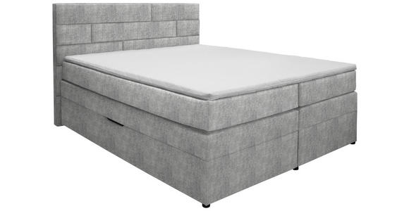 BOXSPRINGBETT 160/200 cm  in Silberfarben  - Wengefarben/Silberfarben, KONVENTIONELL, Holz/Textil (160/200cm) - Carryhome