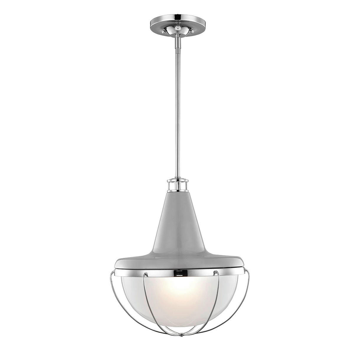 HÄNGELEUCHTE Elstead Livingston 35.2/43.8 cm   - Nickelfarben, Design, Metall (35.2/43.8cm) - Elstead Lighting