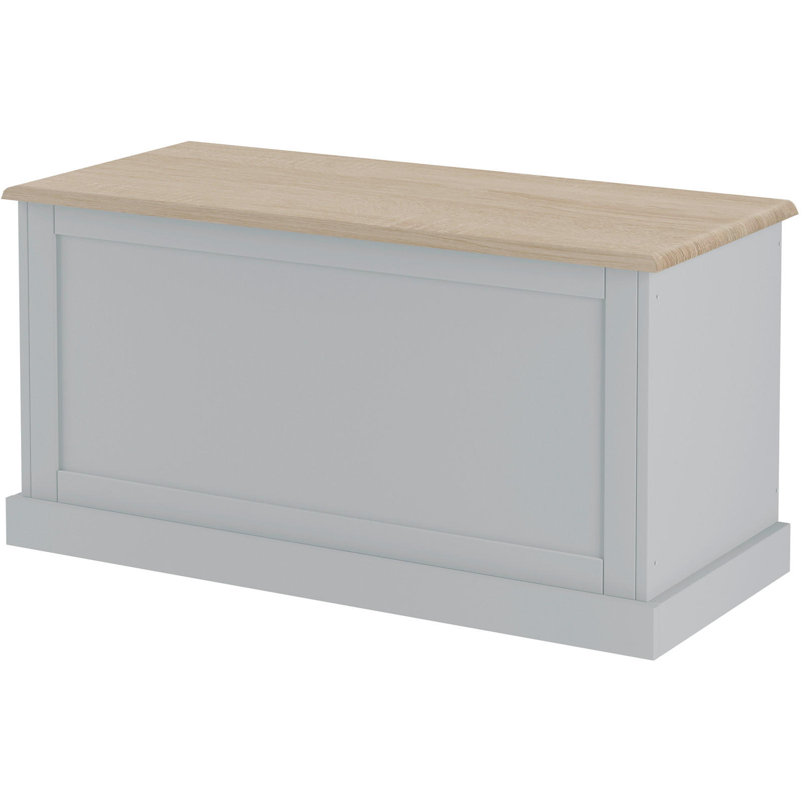 Truhe Grau Eiche Dekor B: 80 cm