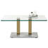 COUCHTISCH in Metall, Glas 110/70/46-65 cm - Edelstahlfarben/Gelb, Design, Glas/Kunststoff (110/70/46-65cm) COUCHTISCH in Metall, Glas 110/70/46-65 cm - Edelstahlfarben/Gelb, Design, Glas/Kunststoff (110/70/46-65cm)