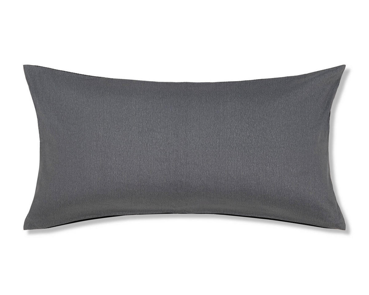 KOPFKISSENBEZUG HERRINGBONE 80/40 cm  - Anthrazit, Basics, Textil (80/40cm) - Joop!