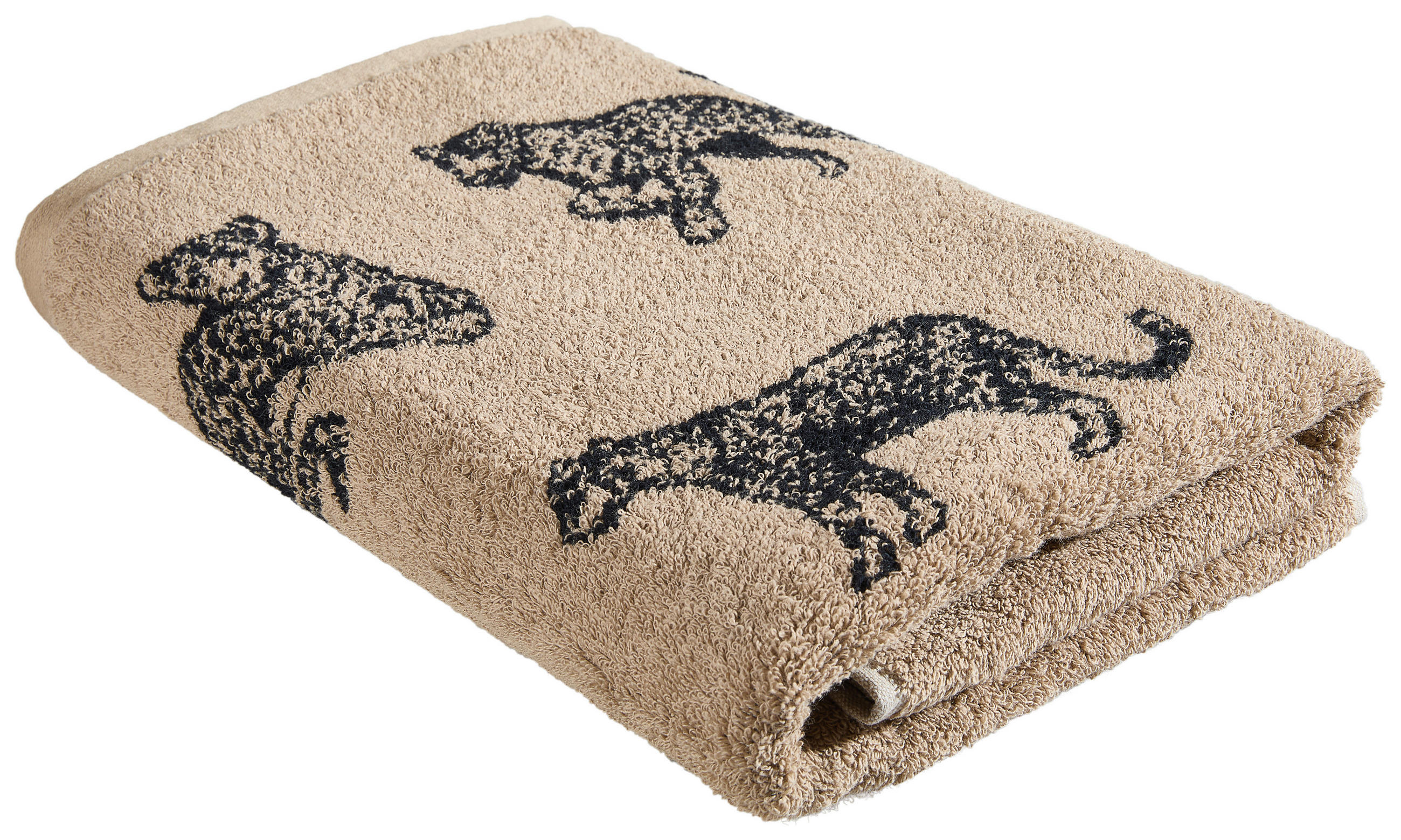 DUSCHTUCH 70/140 cm  - Beige/Schwarz, Trend, Textil (70/140cm) - Dieter Knoll