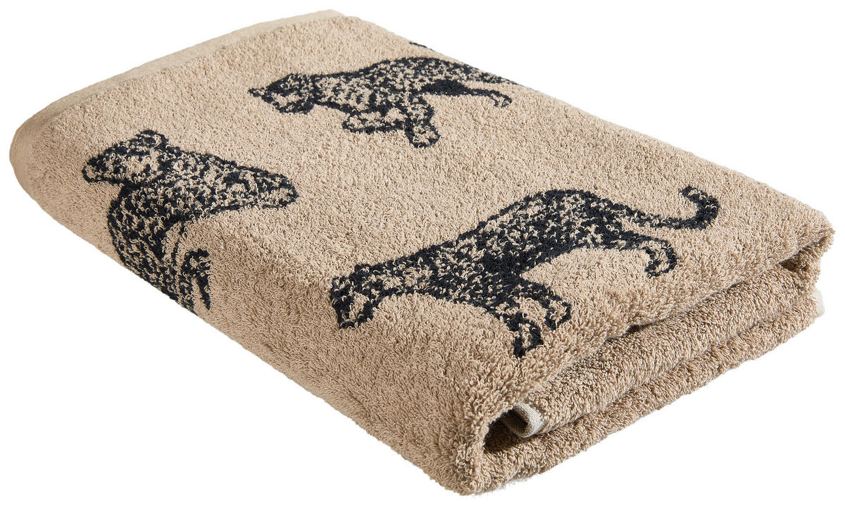 DUSCHTUCH 70/140 cm  - Beige/Schwarz, Trend, Textil (70/140cm) - Dieter Knoll