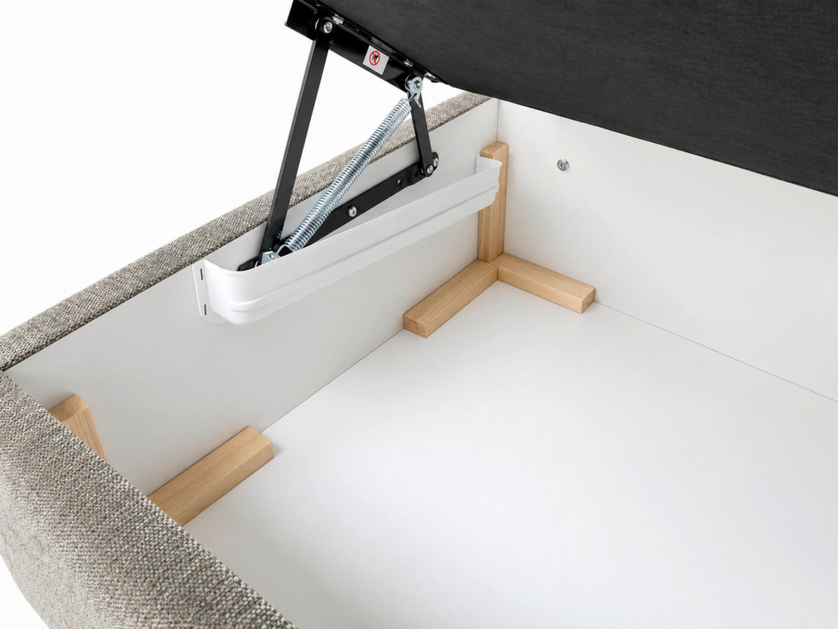 BOXBETT 140/200 cm,  in Grün, Bettkasten, Topper,  - Chromfarben/Grün, MODERN, Holz/Kunststoff (140/200cm) - MID.YOU