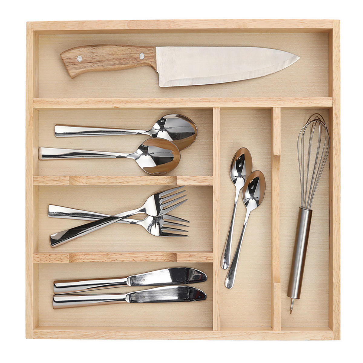 BESTECKBOX - Naturfarben, Basics, Holz (34/43/6cm) - Zeller Present
