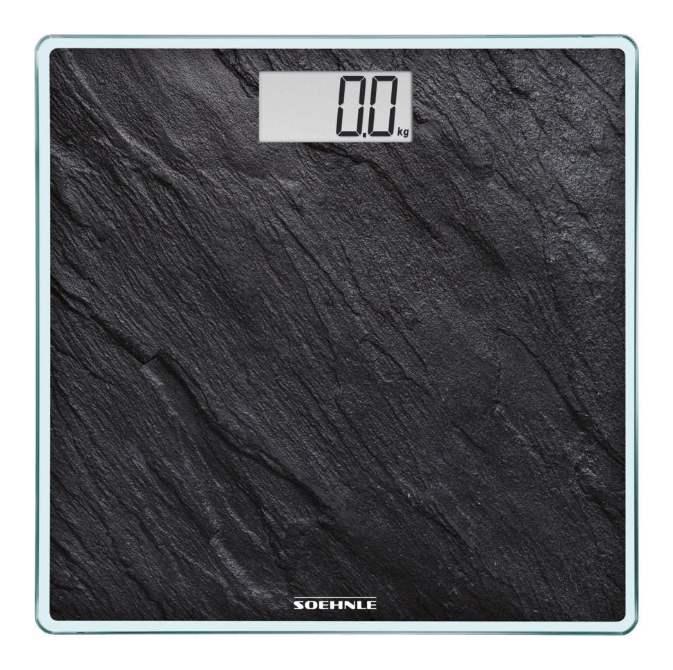 PERSONENWAAGE  - Schwarz, Basics, Glas/Kunststoff (33,5/32,5/3,4cm) - Soehnle