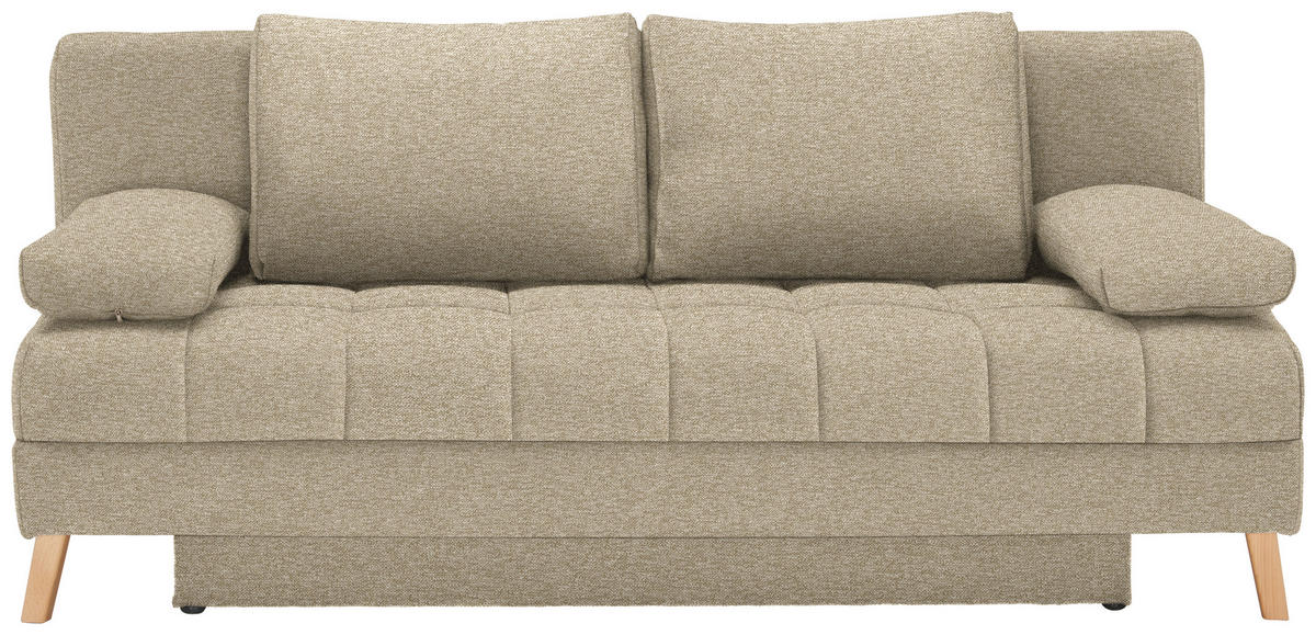 SCHLAFSOFA in Webstoff Beige  - Beige/Naturfarben, Konventionell, Holz/Textil (195/90/90cm) - Cantus