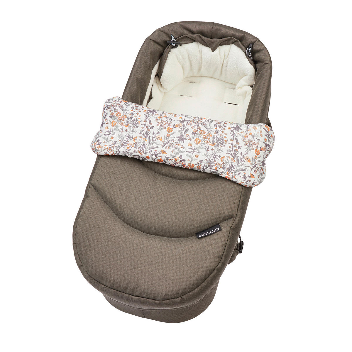 KINDERWAGENSET F4 Air+  - Cognac/Schwarz, Basics, Textil/Metall (57/129/100cm) - Gesslein
