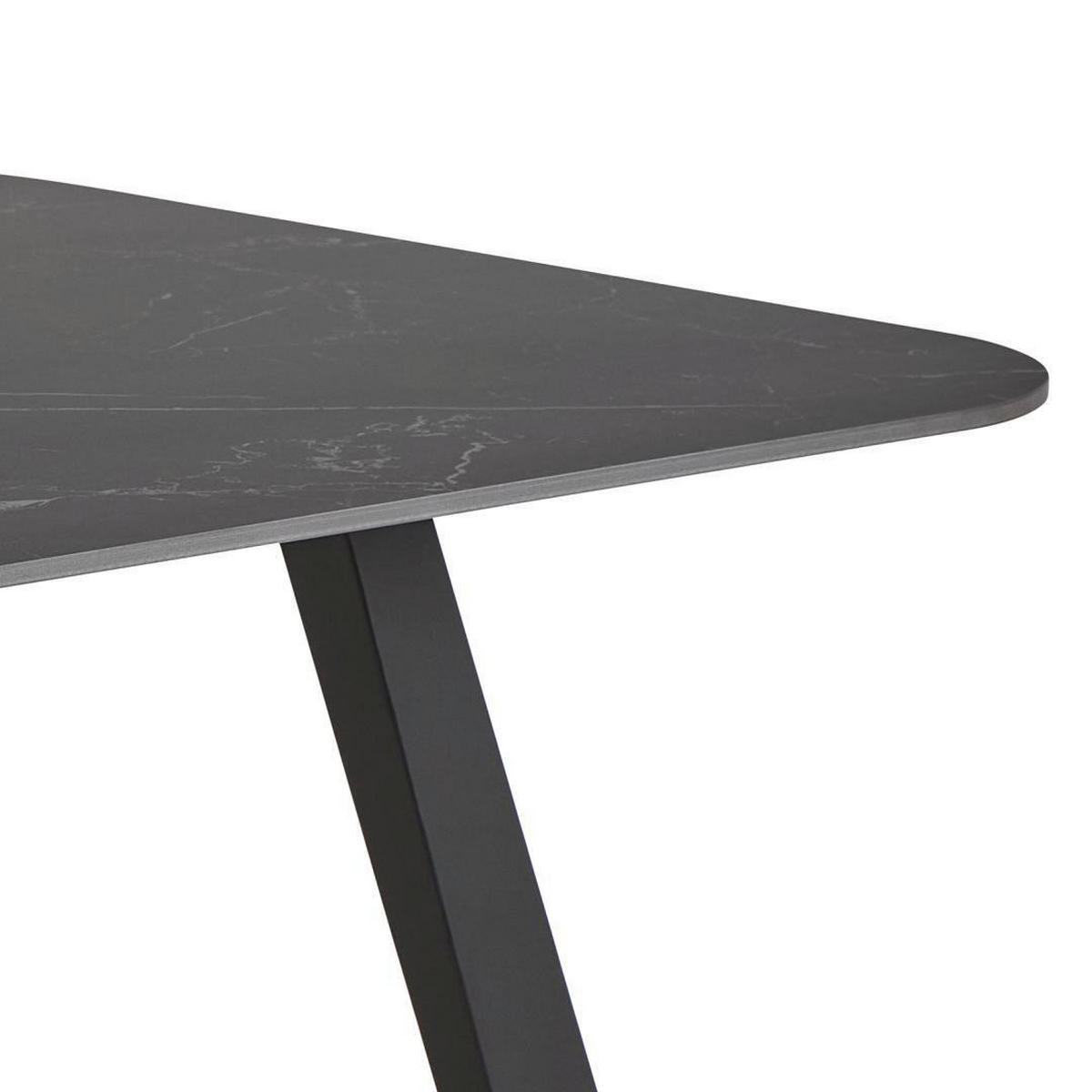 ESSTISCH 180/90/75 cm  Metall, Keramik rechteckig Schwarz  - Schwarz, Konventionell, Keramik/Metall (180/90/75cm) - MID.YOU