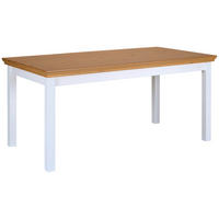 JEDILNA MIZA, masivno bor bela, barve hrasta  - barve hrasta/bela, Konvencionalno, les (166,4/90/76cm) - MID.YOU