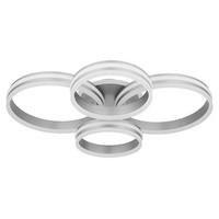 STROPNÉ LED SVIETIDLO, 85/68/14 cm - sivá/opálová, Design, kov/plast (85/68/14cm)