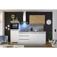 BLOK KUHINJA BEZ APARATA  bela, hrast artisan  - bela/crna, Moderno, pločasti materijal/plastika (260cm) - Xora