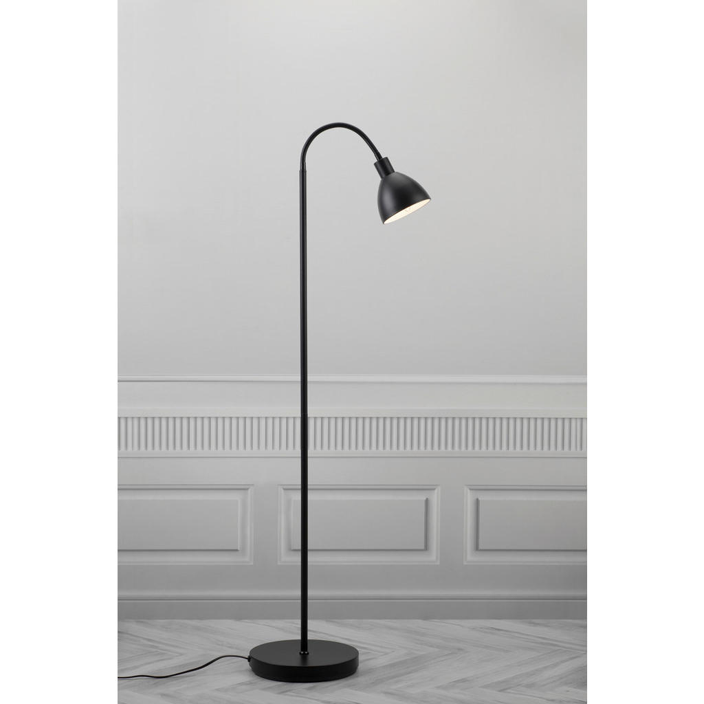Thumbnail - Nordlux Stehleuchte, Schwarz, Metall, rund,rund, 153.5 cm, Flexarm, Lampen & Leuchten, Leuchtenserien