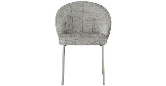 STUHL  Stoffauswahl Struktur  - Taupe/Greige, Design, Textil/Metall (59/81/60cm) - Carryhome