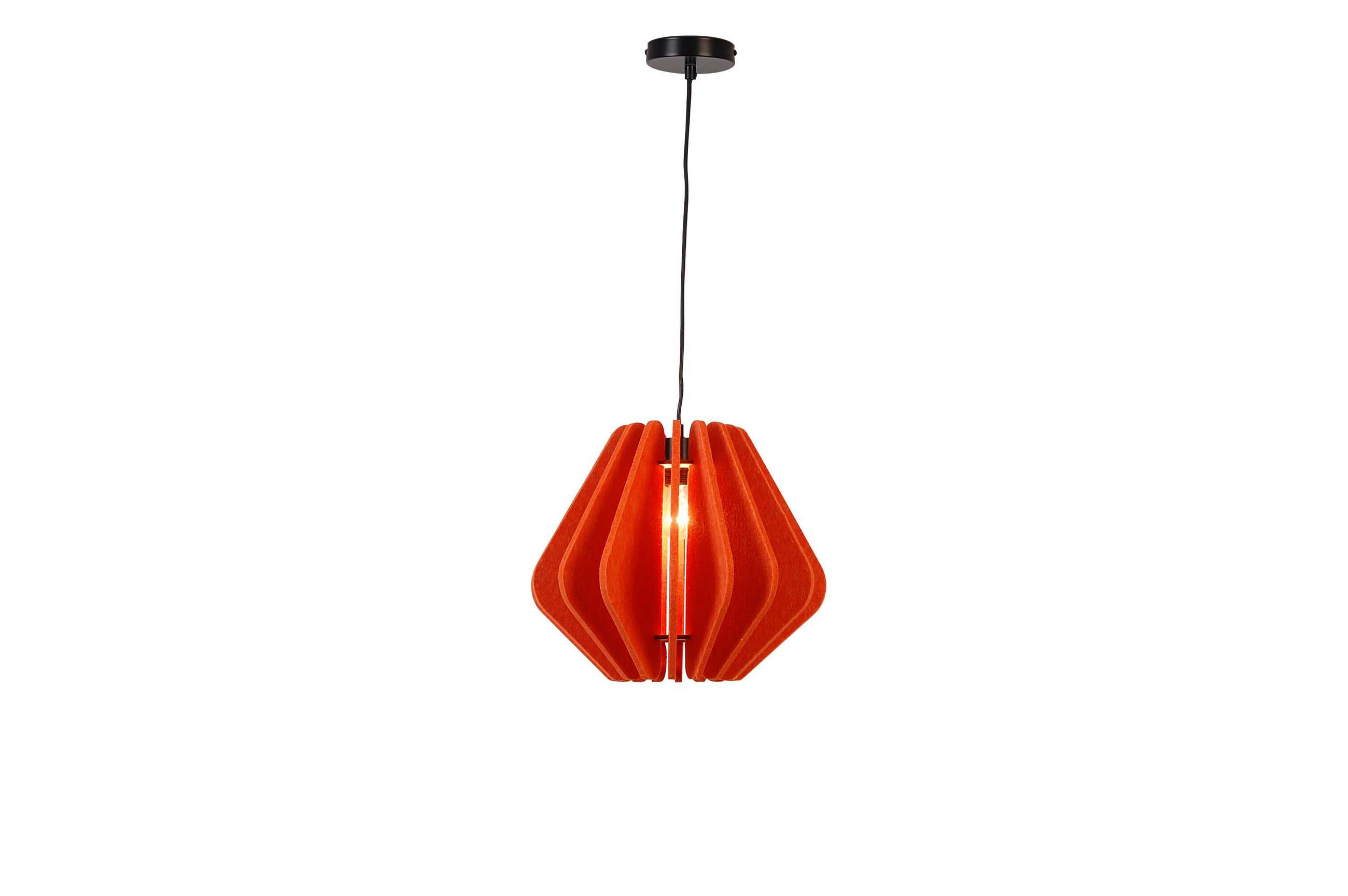 HÄNGELEUCHTE 38/133 cm   - Rot, Trend, Kunststoff/Textil (38/133cm) - Novel