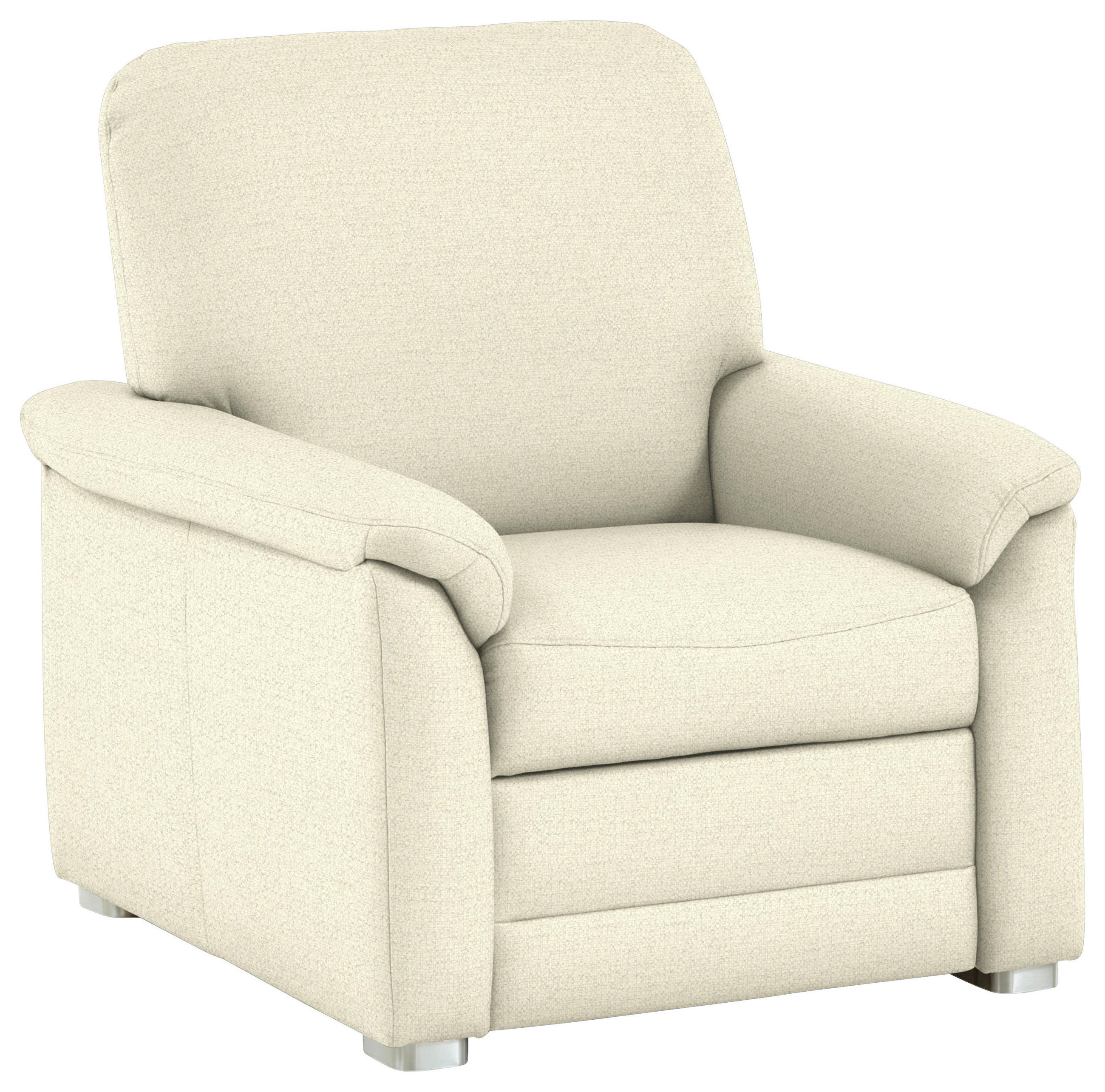 SESSEL Chenille Beige  - Beige/Alufarben, Konventionell, Textil/Metall (88/96/89cm) - Beldomo Comfort