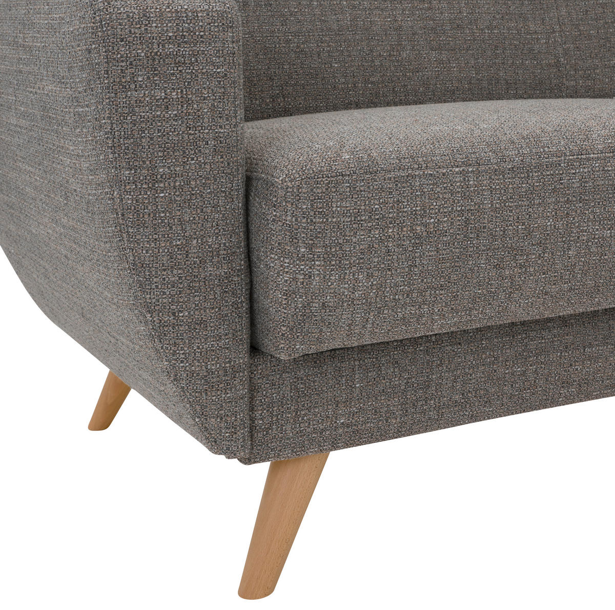 SCHLAFSOFA in Textil Grau  - Naturfarben/Grau, Design, Holz/Textil (230/85/82cm) - Max Winzer